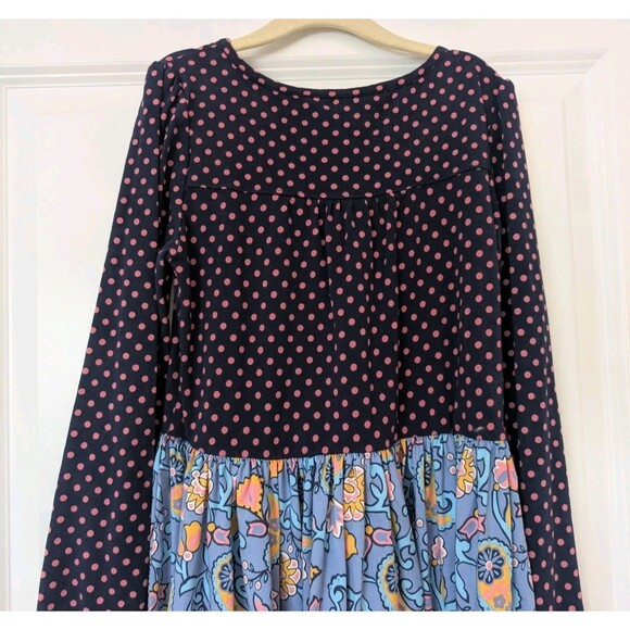 Matilda Jane Moments With You To The Market Polkadot Paisley Dress Girls Size 10 - Picture 5 of 6